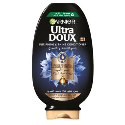 GARNIER ULTRA DOUX BLACK CHARCOAL CONDITIONER 360ML
